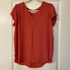 LOFT blouse (orange/red color)